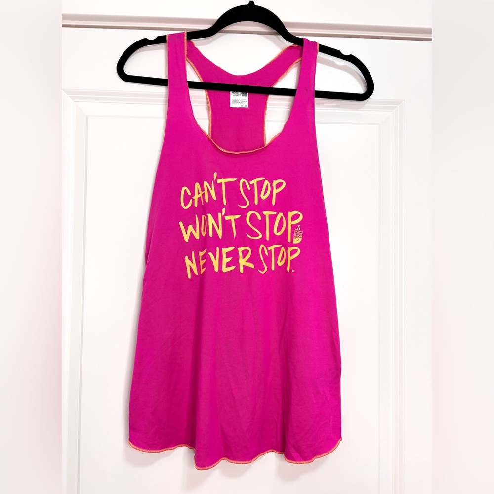 The North face pink tank top size M